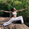 Woman Enjoying Yoga Retreat