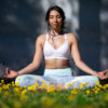 Yoga Teacher Meditating During Retreat