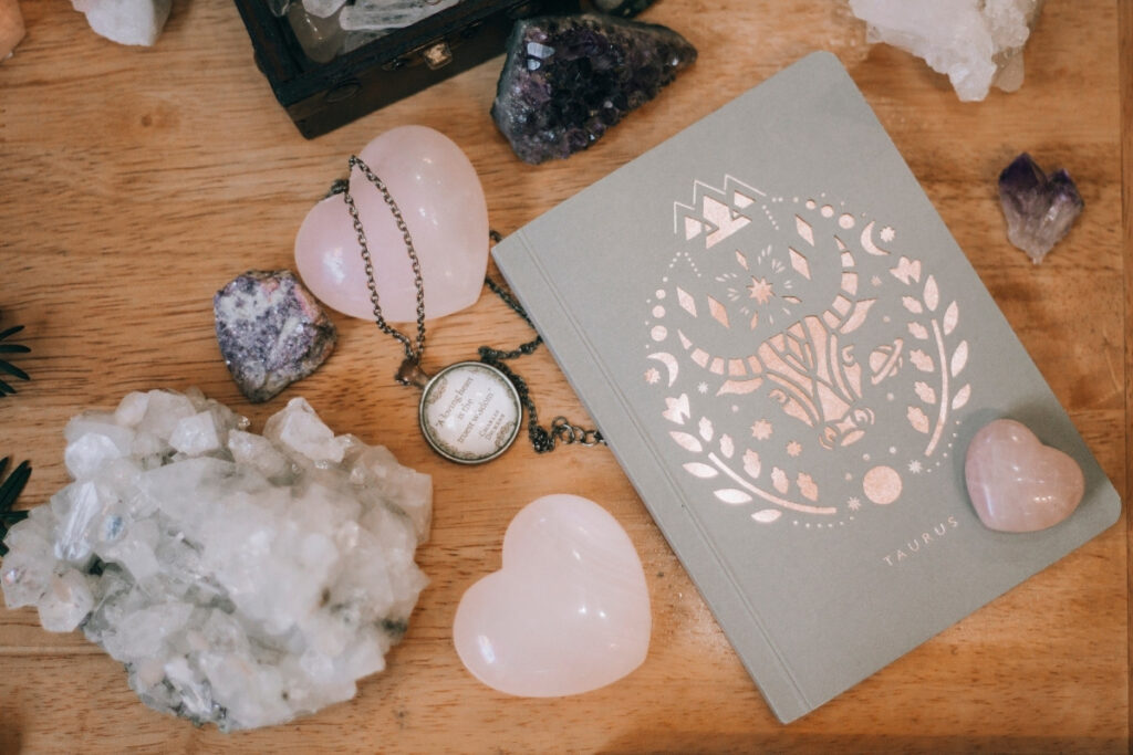 rose quartz crystals healing kit with journal